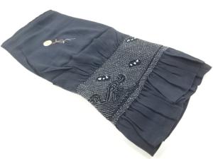 未使用品　正絹　絞り荒波模様男物兵児帯